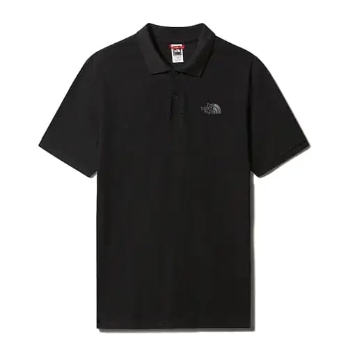 A front-on image of the Men's The North Face Polo Shirt in Black that can be printed with your logo