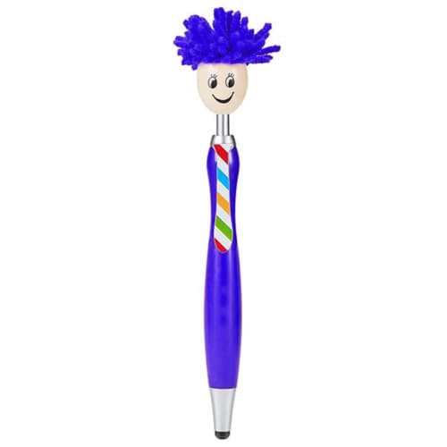 Customisable Mop Topper Stylus Pen in Blue from Total Merchandise