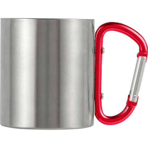 Logo printed Carabiner Handle Stainless steel Travel Mug with a design from Total Merchandise