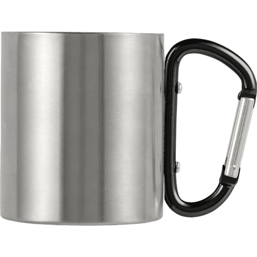 Promotional Carabiner Handle Stainless Steel Travel Mug with a design from Total Merchandise