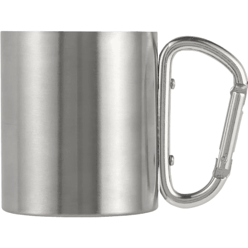 Custom branded Carabiner Handle stainless Steel Travel Mug with a design from Total Merchandise
