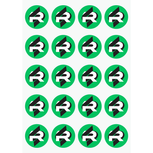 Custom branded Paper Stickers for charity merchandise