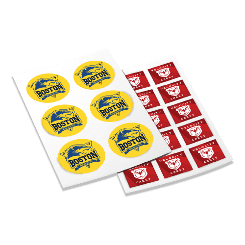 Paper Stickers on Sheets in White