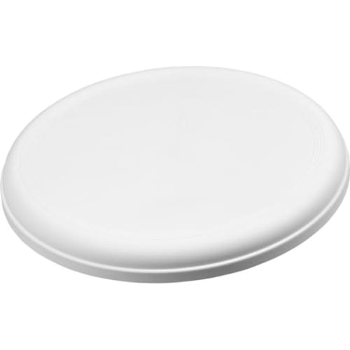 Custom branded Orbit Recycled Plastic Frisbee with a printed design from Total Merchandise - White
