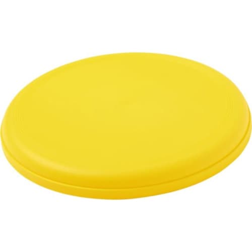 Logo branded Orbit Recycled Plastic Frisbee with a printed design from Total Merchandise - Yellow