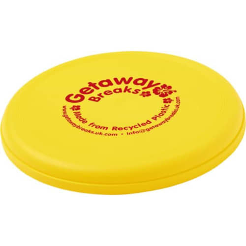 Branded Orbit Recycled Plastic Frisbee with a printed design from Total Merchandise