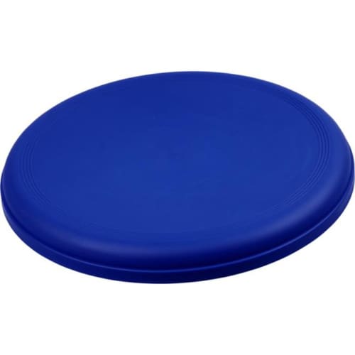 Custom Orbit Recycled Plastic Frisbee with a branded design from Total Merchandise - Blue