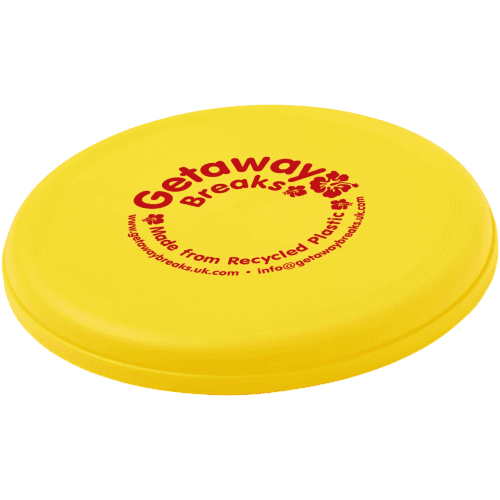 Branded Orbit Recycled Plastic Frisbee with a printed design from Total Merchandise