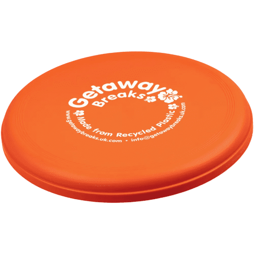 Logo printed Orbit Recycled Plastic Frisbee with a promotional design from Total Merchandise