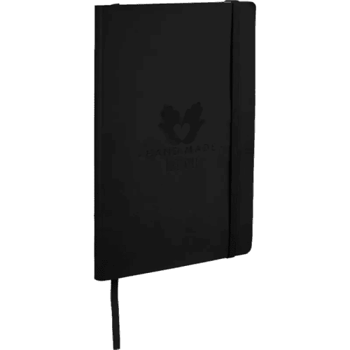 Promotional Classic A5 Soft Cover Notebook in Solid Black from Total Merchandise