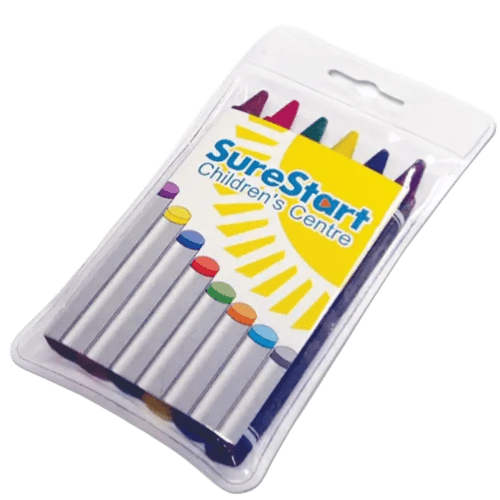 Promotional Crayon 6 Pack for childrens merchandise