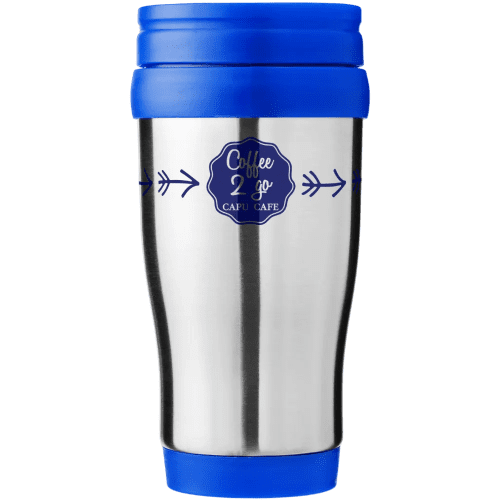 Promotional 400ml Insulated Travel Mug with a printed or engraved design from Total Merchandise
