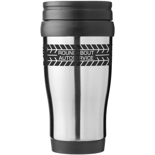 Logo-printed 400ml Insulated Travel Mug with a promotional design from Total Merchandise