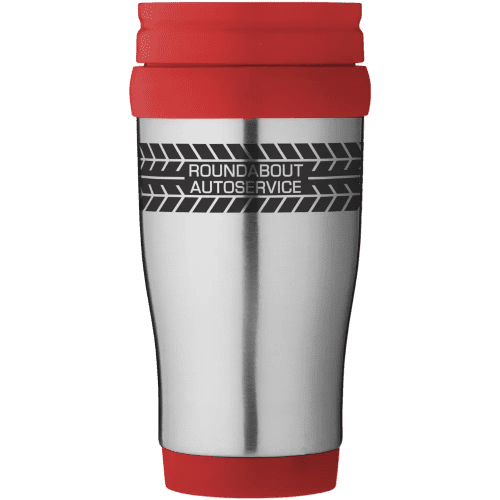 Logo branded 400ml Insulated Travel Mug with a design from Total Merchandsie