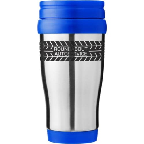 Promotional 400ml Insulated Travel Mug with a printed or engraved design from Total Merchandise