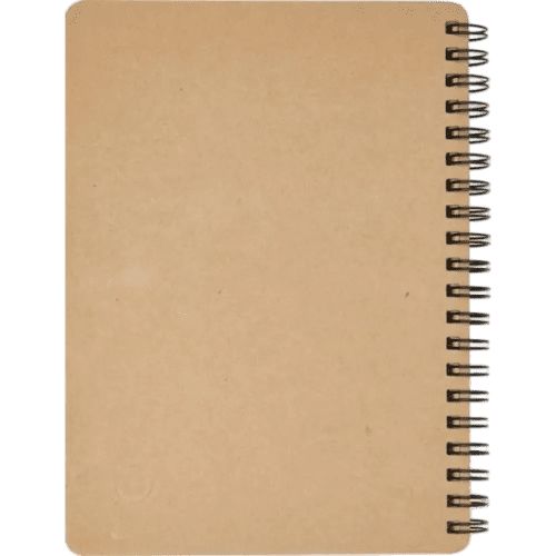 The back of the Recycled Notebook and Pen from Total Merchandise