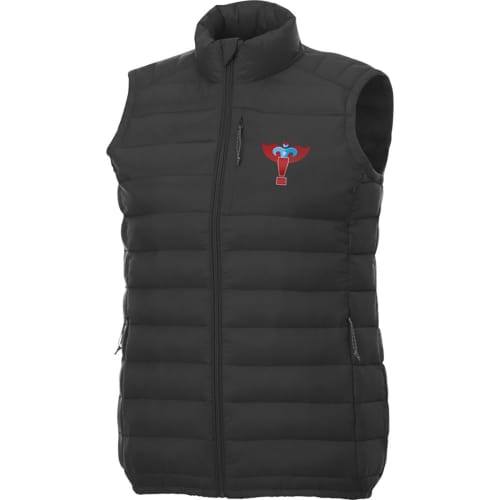 Logo printed Pallas Men's Insulated Bodywarmer in Solid Black from Total Merchandise