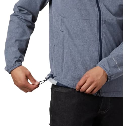 Image showing the drawcord adjustable hem from Total Merchandise on the Navy Jacket