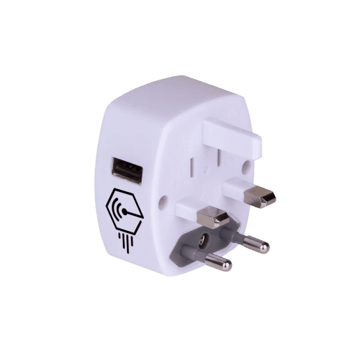 An image of the 5-in-1 Travel Plug in White from Total Merchandise