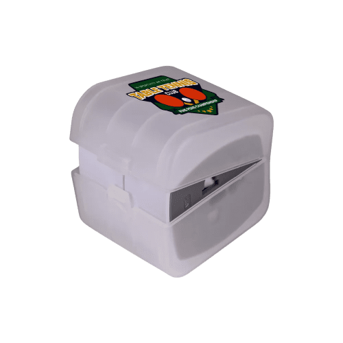 An image of the 5-in-1 Travel Plug in White packed in its individual box from Total Merchandise