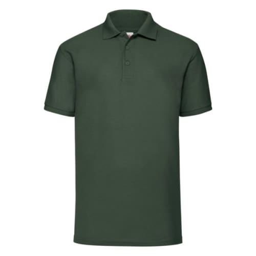 Custom Branded Fruit of the Loom Polo Shirts in Bottle Green from Total Merchandise