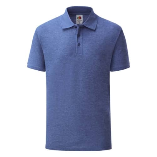 UK Branded Fruit of the Loom Men's Polo Shirts in Heather Royal from Total Merchandise