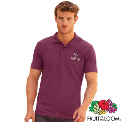 Promotional Fruit Of Loom Polo Shirts Printed With Your Branding From Total Merchandise