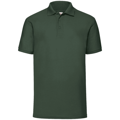 Custom Branded Fruit of the Loom Polo Shirts in Bottle Green from Total Merchandise