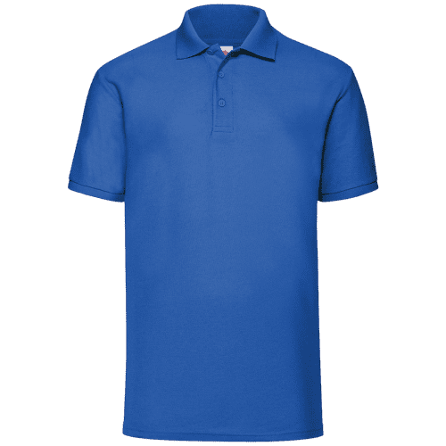 Custom Printed Fruit of the Loom Polo Shirts in Royal Blue from Total Merchandise