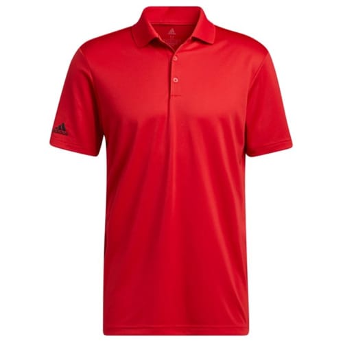 An image of the Adidas Performance Polo Shirt in Collegiate Red from Total Merchandise
