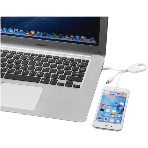 An image showing the 3-in-1 Charging Cable in use from Total Merchandise