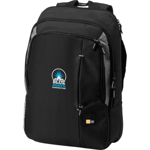 Logo branded Case Logic Reso 17" Laptop Backpack in Black printed with a company logo