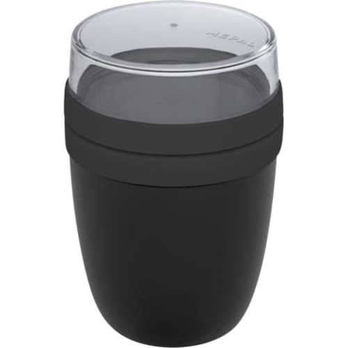 Logo-printed Mepal Food Pot in Solid Black that you can print the design of your choice onto