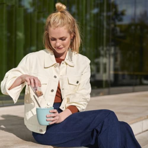 Lifestyle image of the promotional Mepal Food Pot by Total Merchandise