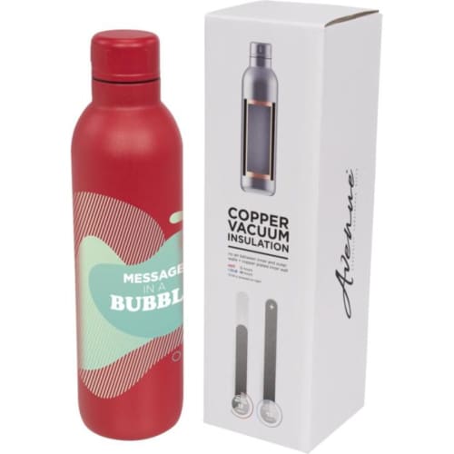 Logo-branded Thor 510 ml Copper Vacuum Insulated Water Bottle with a design from Total Merchandise