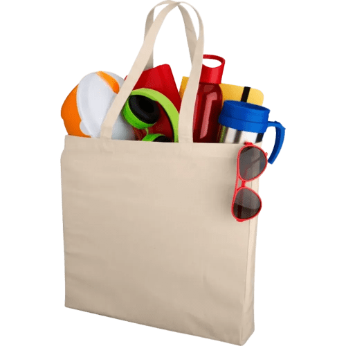 Promotional printed Odessa Natural Cotton Tote Bags with a design from Total Merchandise