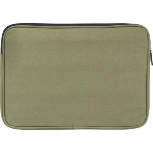 Branded Joey 14" GRS Recycled Canvas Laptop Sleeve with a design from Total Merchandise