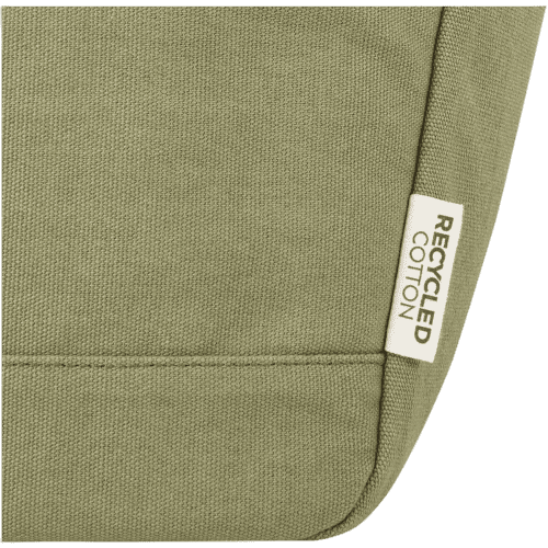 A close-up of the material on the Joey GRS Recycled Canvas Lunch Cooler Bag from Total Merchandise