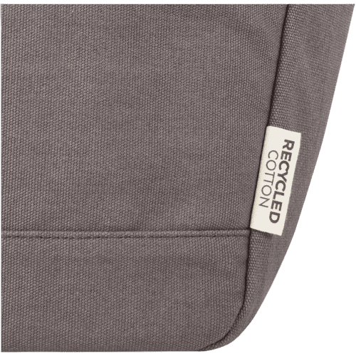 Close-up of the material of the Joey GRS Recycled Canvas Lunch Cooler Bag from Total Merchandise