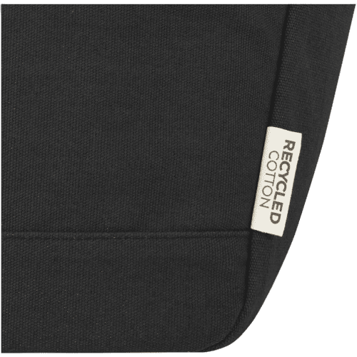 A close-up of the material of the Joey GRS Recycled Canvas Lunch Cooler Bag from Total Merchandise