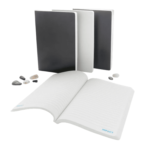 Group image of the Impact Soft Cover A5 Stone Paper Notebook from Total Merchandise
