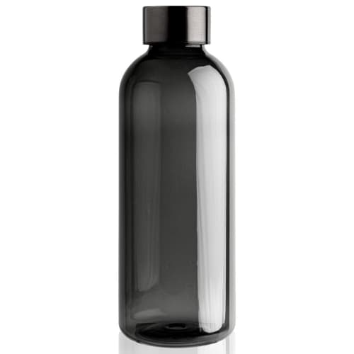 Branded Leakproof Water Bottle with Metallic Lid with a design from Total Merchandise - Black