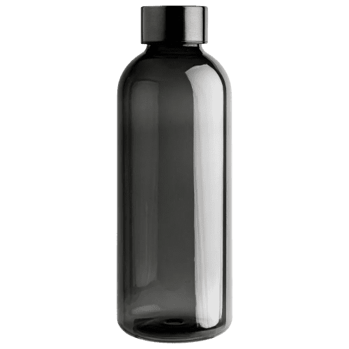 Branded Leakproof Water Bottle with Metallic Lid with a design from Total Merchandise - Black
