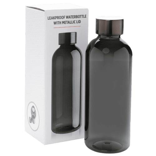 Custom branded Leakproof Water Bottle with Metallic Lid from Total Merchandise