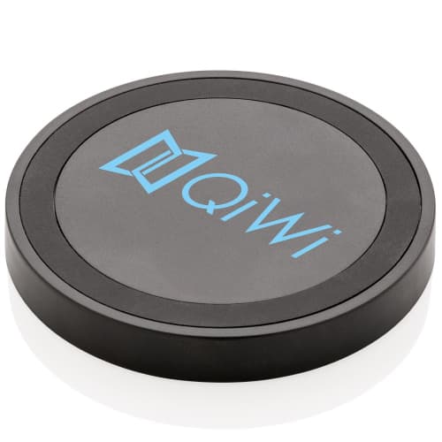 Logo branded 5W Round Wireless Charging Pad with a design from Total Merchandise