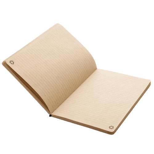 Inside of the A5 Cork & Kraft Paper Notebook from Total Merchandise