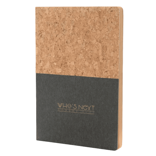 Promotional A5 Cork & Kraft Paper Notebook with a design from Total Merchandise