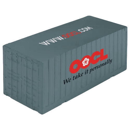 Logo Branded Stress Container in Grey branded with your company logo from Total Merchandise