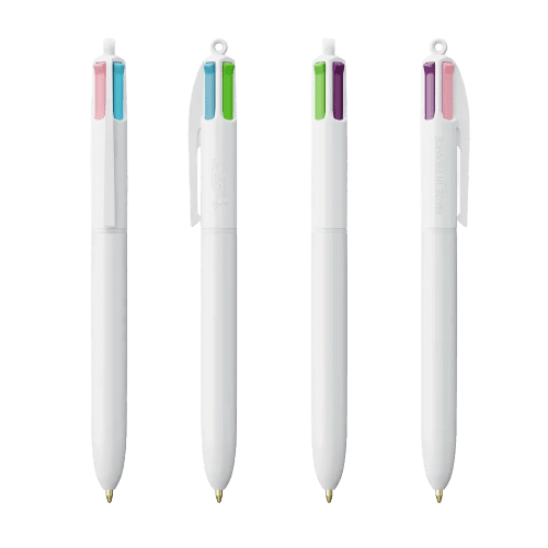 Promotional BIC 4 Colour Fashion Ballpens in White from Total Merchandise