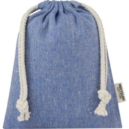 Unbranded Small Pheebs GRS recycled cotton gift bag in Heather Blue from Total Merchandise